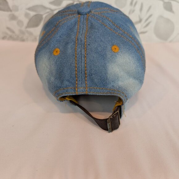 "QUEEN" with Crown Studded Blue Jean Distressed Baseball Cap Style Hat by NoLLia - Picture 6 of 8